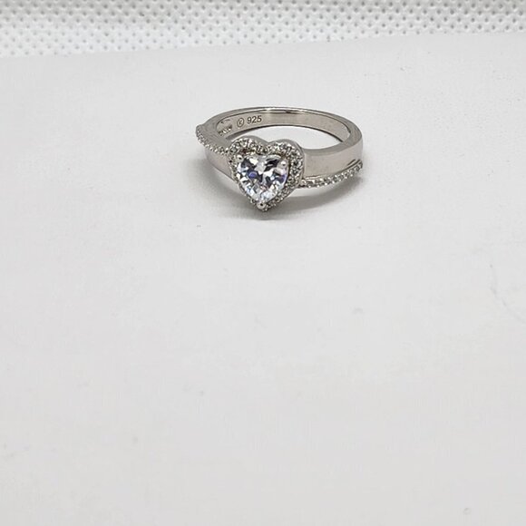 Brand New Sterling Silver 925 Heart Gemstone Ring - Picture 2 of 5